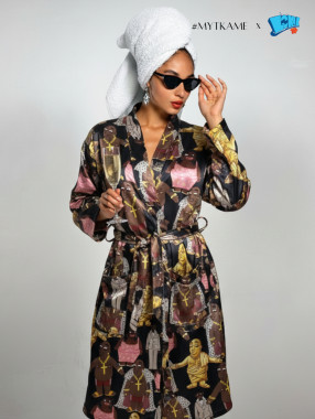 LOKAL TV - čierny dámsky župan