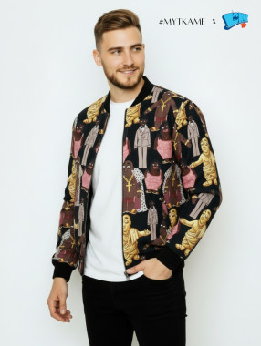 LOKAL TV - čierna pánska bombera